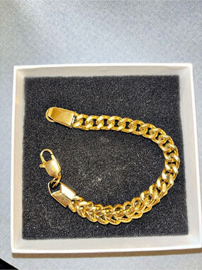 14K Stamped Franco Bracelet